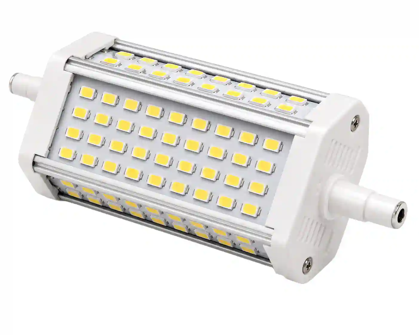 Výkonná LED žárovka R7S ve tvaru tyčinky s kontakty na obou koncích